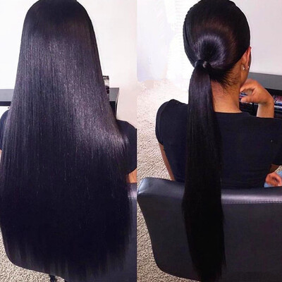 

NLW Brazilian virgin human hair Light yaki Glueless Lace front wigs for black women