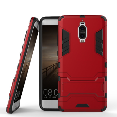 

Red Slim Robot Armor Kickstand Shockproof Hard Rugged Rubber Back Case For HUAWEI Mate 9 Pro