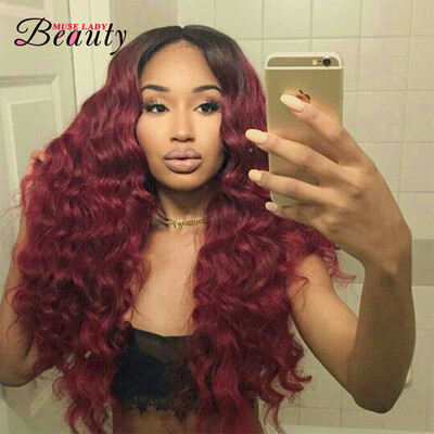 

Peruvian Body Wave Human Hair Extension T1B99J Ombre Color Virgin Hair Weaves Peruvian 3 Bundles Lot
