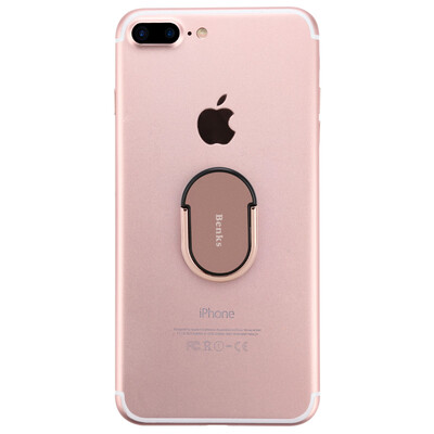 

Bunkers Benks mobile phone bracket metal ring buckle rotating bracket car bracket for Apple Huawei millet&other mobile phone rose gold