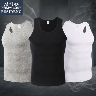 

Jingdong supermarket Bosideng BOSIDENG men&39s vest cotton breathable sports fitness bottoming shirt vest sweat vest male thin section underwear three pieces of white