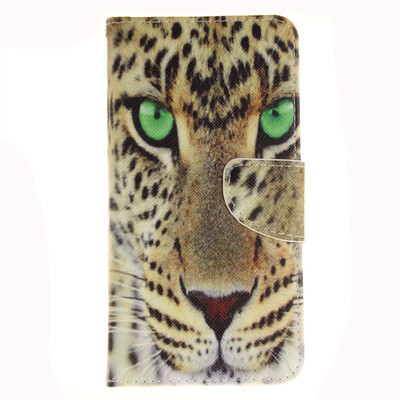 

Yellow tiger Design PU Leather Flip Cover Wallet Card Holder Case for IPHONE 7 Plus