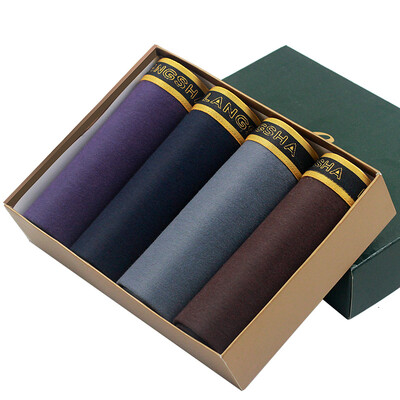 

Jingdong Supermarket Langsha men&39s underwear elastic cotton comfortable breathable shorts sexy young angle pants 4 mixed color 175 XL
