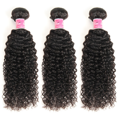 

Malaysian Kinky Curly Virgin Hair Curly Weave 3 Bundles Unprocessed Human Hair Extensions Natural Black Color #1B Can Be Dyed