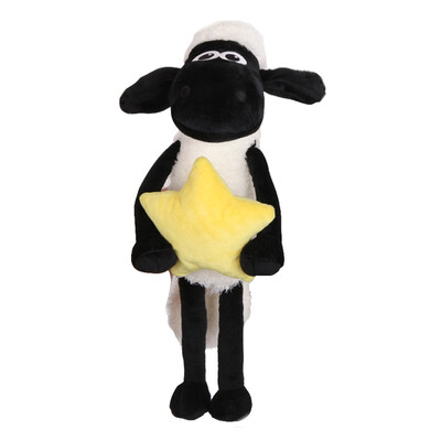 

NICI 88992 Yellow Star Pentagram Lamb Shawn Doll Plush Toy Sheep Doll 35cm