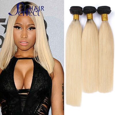 

New Arrival Ombre Blonde Brazilian Hair 8A Brazilian Straight Virgin Hair 1B 613 Platinum Ombre Brazilian Hair Weave Bundles