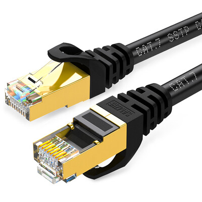 

Shanze (SAMZHE) CAT-701H Инженерный класс 7 CAT7 Класс Медь Плакировка с двойным экраном Высокоскоростной сетевой перемычек 7 Тип Готовый кабель Сетевой кабель Черный 1 м
