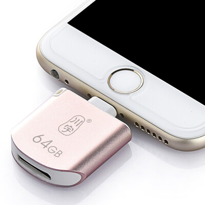 

Chuanyu 64G Apple mobile phone U disk USB30 Apple official MFi certification iPhone iPad expansion mobile phone computer dual-use U disk rose gold