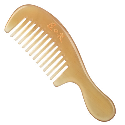 

Craftsmanship MrGreen M-7015 natural white water horns combs portable wide teeth along hair comb