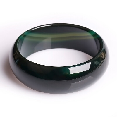 

Liang Fu Ya dark green agate widening thick bracelet with certificate 62mm