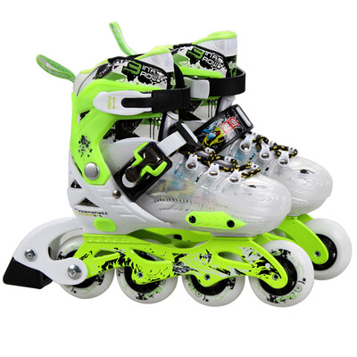 

Weft roller skates children men and women roller skates inline skates shoes WQ301-GS speed models green S code