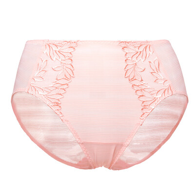 

Love Aimer ladies underwear flower hi high waist briefs sexy embroidery AM22HB1 pink 17082  single