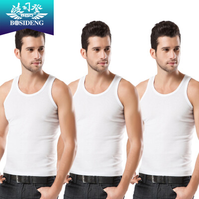 

Jingdong supermarket Bosideng BOSIDENG men&39s vest cotton breathable sports fitness bottoming shirt vest sweat vest male thin section underwear three pieces of white