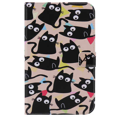 

Cute Kitten Design PU Leather Flip Cover Wallet Card Holder Case for SAMSUNG T715
