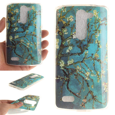 

Apricot tree Pattern Soft Thin TPU Rubber Silicone Gel Case Cover for LG D337