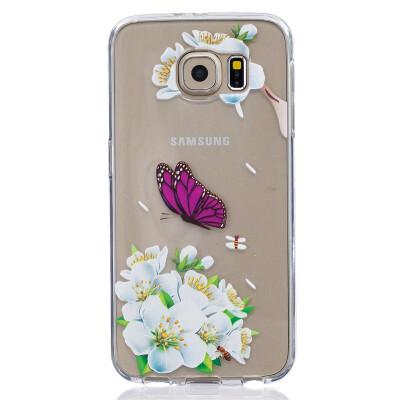 

Purple Butterfly Pattern Soft Thin TPU Rubber Silicone Gel Case Cover for SAMSUNG GALAXY S6