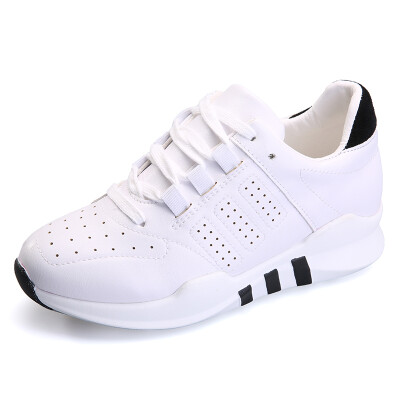 

Yidi (YIDI) women's shoes fashion casual flat-bottomed sports shoes breathable wild women's casual shoes XW-668 white black 38