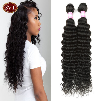 

Malaysian Deep Wave Hair 100 Unprocessed Malaysian Hair 4 Bundles SVT Human Hair Extensions Malaysian Virgin Hair Deep Wave