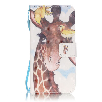 

Giraffe Design PU Leather Flip Cover Wallet Card Holder Case for SAMSUNG S6EDGE