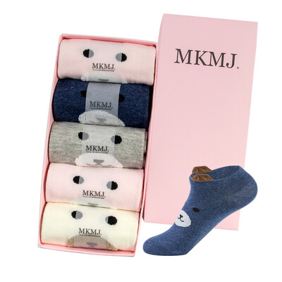 

[Супермаркет] MKMJ Jingdong жа лодка носки Мелкий рот тонкий срез невидимые носки хлопок носки носки мило пять пар загруженных