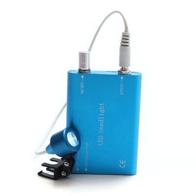 

Rechargeable battery Portable Blue LED Head Light Lamp for Dental Surgical Medical Binocular Loupes180185