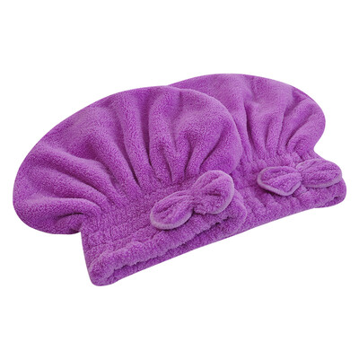 

Jingdong supermarket Yongliang towel home textiles strong water thickening to increase the bath cap soft dry hair towel dry hair cap 2 installed charm purple
