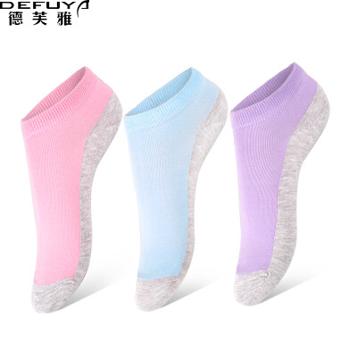 

Jingdong Supermarket Dove Ya DEFUYA sports leisure cotton socks female thin section of anti-bacterial deodorant sweat silver fiber silver silk shorts socks 3 pairs of random color