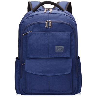 

Seven wolves (SEPTWOLVES) shoulder bag men business 15.6 inches waterproof Oxford cloth double business casual backpack blue B0100162-308