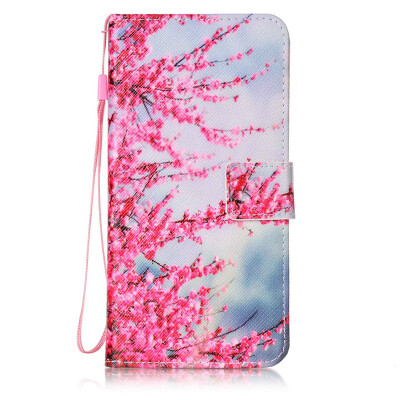 

Plum Blossom Design PU Leather Flip Cover Wallet Card Holder Case for Apple iPhone 6S Plus