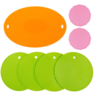 

Still baking good insulation mat silicone anti - hot anti - mat mat mattress coaster pad pad mattress pad pad suit 7 sets