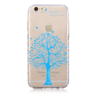 

Blue tree Pattern Soft Thin TPU Rubber Silicone Gel Case Cover for IPHONE 6 Plus6S Plus