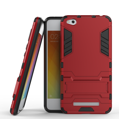 

Red Slim Robot Armor Kickstand Shockproof Hard Rugged Rubber Back Case For XIAOMI RedMi 4A