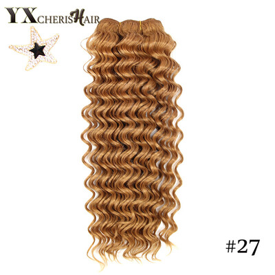 

8A Ombre Curly Hair Weave Bundles Afro Kinky Curly Blonde Hair Ombre Blonde Synthetic Hair Extensions Ombre Brazilian Hair Weft 27