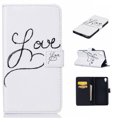 

Love Design PU Leather Flip Cover Wallet Card Holder Case for SONY Xperia X Performance