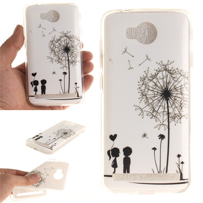 

Lovers&dandelion Pattern Soft Thin TPU Rubber Silicone Gel Case Cover for HUAWEI Y3 II
