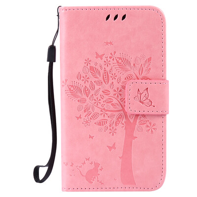 

Pink Tree Design PU кожа флип крышку кошелек карты держатель чехол для SAMSUNG J120