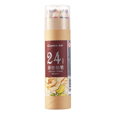 

COMIX) MP2017 24 color smooth core color pencil coloring pen color lead paper drum