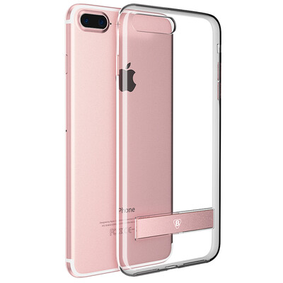 

BIAZE Apple 7 Plus mobile phone case iPhone7 Plus protective cover metal magnetic support bracket all-inclusive anti-shell JK84- rose gold