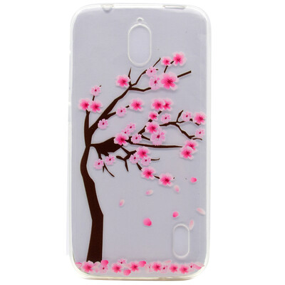 

Cherry tree Pattern Soft Thin TPU Rubber Silicone Gel Case Cover for Huawei Y625