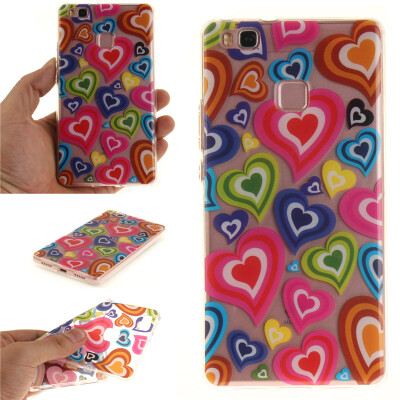 

Colorful love Pattern Soft Thin TPU Rubber Silicone Gel Case Cover for HUAWEI Y3 II