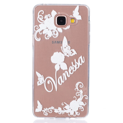 

White butterfly Pattern Soft Thin TPU Rubber Silicone Gel Case Cover for SAMSUNG GALAXY A3 2016A310