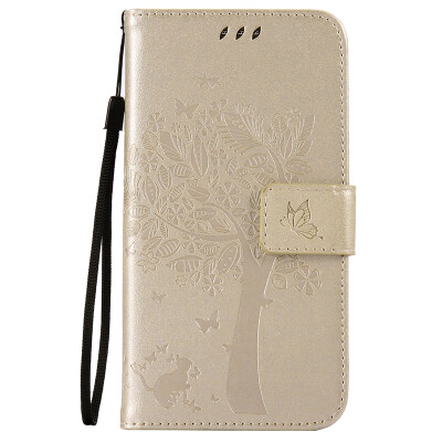 

Gold Tree Design PU Leather Flip Cover Wallet Card Holder Case for SAMSUNG G530