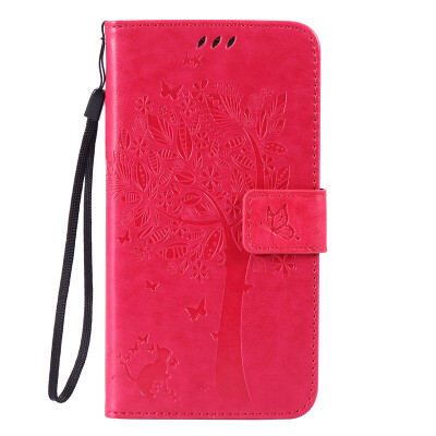 

Rose Tree Design PU Leather Flip Cover Wallet Card Holder Case for SAMSUNG J7