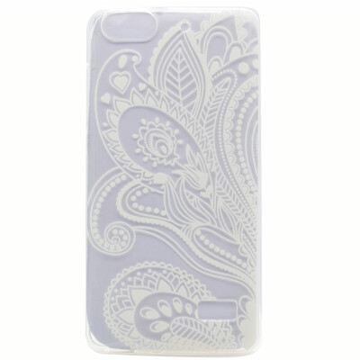 

Half flower Pattern Soft Thin TPU Rubber Silicone Gel Case Cover for Huawei Honor 4CG Play Mini