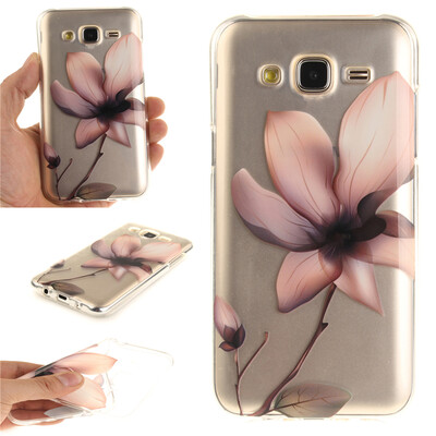 

Magnolia flower Pattern Soft Thin TPU Rubber Silicone Gel Case Cover for Samsung Galaxy J5 2015