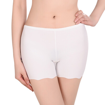 

Langsha lady anti-light safety pants no trace ice silk high waist three points ladies leggings white black a 170 L