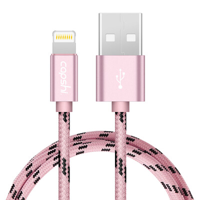 

Capshi Apple 6 / 5S / 7 кабель для передачи данных 1 метр плетеный розовое золото мобильный телефон зарядное устройство шнур питания поддержка iphone5 / 6s / 7P / SE / ipad air mini