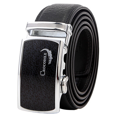 

Jingdong supermarket] crocodile shirt (CROCODILE) cowhide men's belt fashion leisure automatic buckle belt male 13512127-01 black