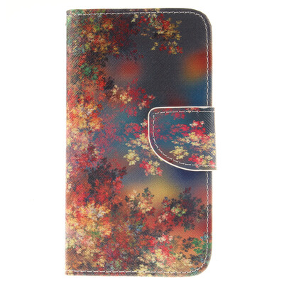 

Colorful flowers Design PU Leather Flip Cover Wallet Card Holder Case for Nokia Lumia N640
