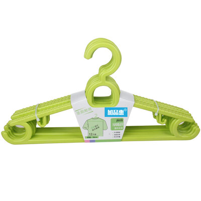 

Garment hangers plastic double round hook fashion clothes rack 12 only installed HD-0730 green
